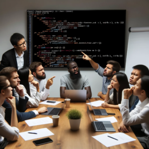 Group Of People Expressing incomprehension About Code